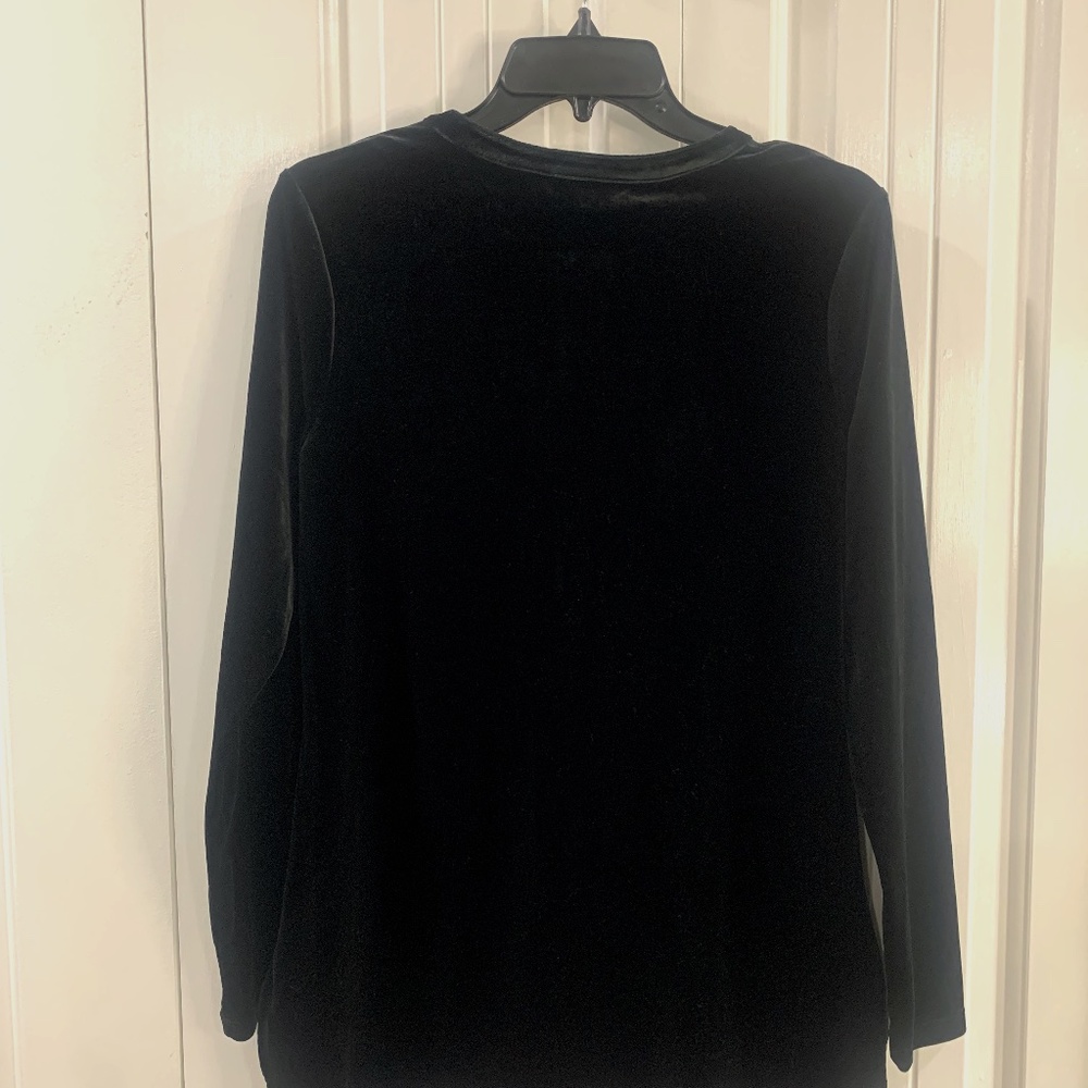 RALPH LAUREN  BLACK VELVET  TOP